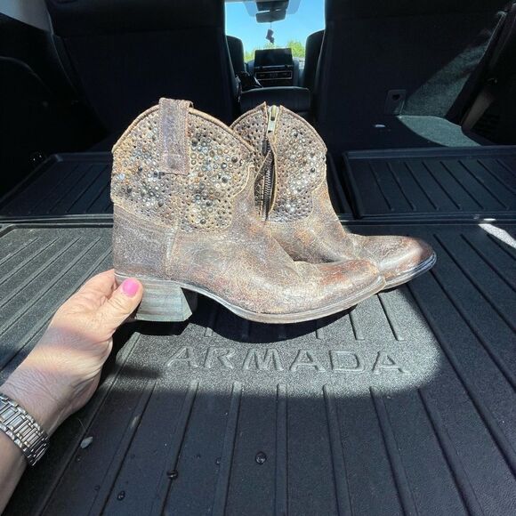 Sentra Distressed Booties  - Picture 1 of 9